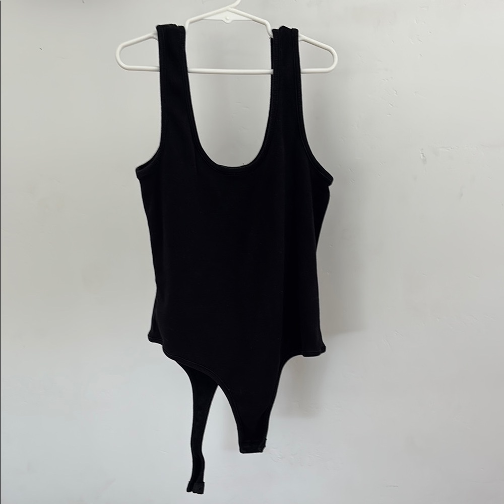 Black Sleeveless Women's Tanktop Bodysuit